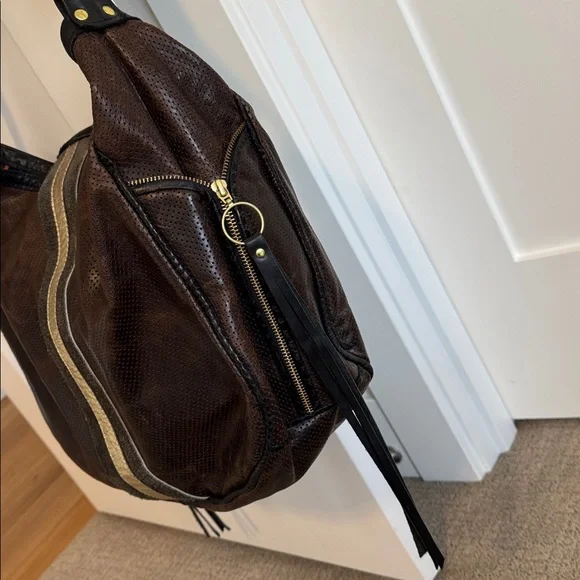 Maya Moon Designs Luxury Custom Leather Bag with Gold Accents - Picture 4 of 17